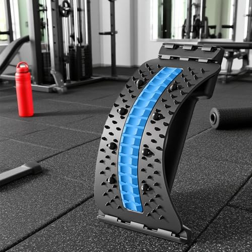 Ocastuted Rückenstrecker, Back Stretcher, Lumbar Back Cracker Board, Mit Magnetischen Akupressurpunkten, 3 Stufen Verstellbar, Lendenwirbelsäule Zur Schmerzlinderung, Für Männer Frauen Muskelerholung