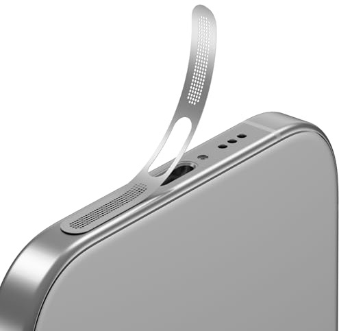 AUZOSL Mesh Staubdichter Aufkleber for iPhone 17 Pro, Silber, 5 Stück | Hochwertiges Dust Net Staubschutz für Ladekanal & Lautsprecher, Easy Installation