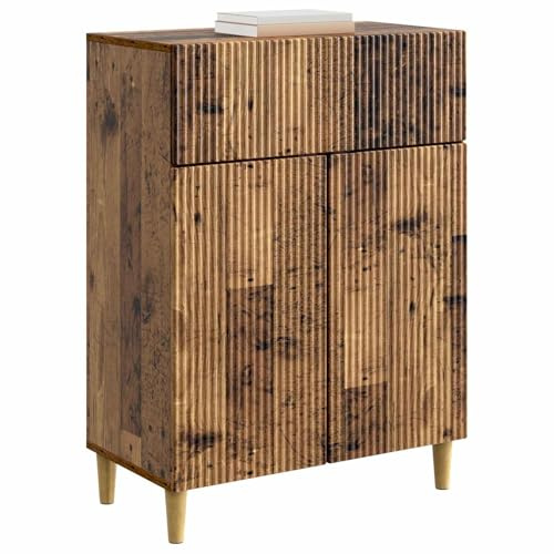 vidaXL Sideboard Altholz 66 x 34,5 x 90 cm Holzwerkstoff, Eleganter Holzlager, Vintage-Sideboard mit Regalen, multifunktionales Esszimmer-Organizer und Schrank