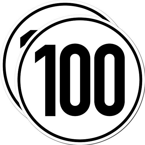 GreenIT Aufkleber Sticker 100 kmh km/h 20cm Schild Geschwindigkeit für Schlepper Zugmaschine Multicar Anhänger Fahrzeug LKW Bus (2)