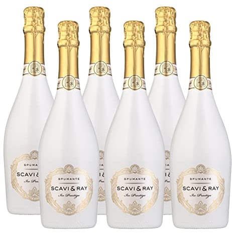 SCAVI & RAY Ice Prestige Spumante 6 x 0,75l, halbtrocken, fruchtig frischer Schaumwein aus Italien, 10,5% Vol. Alkohol - perfekt für festliche Anlässe