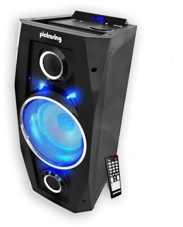 Enceinte Karaoké Mobile Sono High Power autonome batterie à LED 300W 8 - USB/BT/SD/FM - Pickering XS8 + Ampoule DIAMS