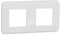 Schneider Electric NU400418 Unica Pro - plaque de finition - Blanc - 2 postes