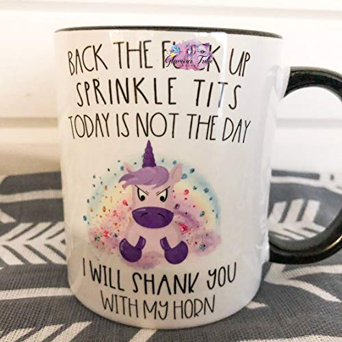 NSFW Cussing Unicorn Shank You with My Horn Coffee Mug