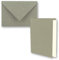 50x graues Vintage Kraftpapier Falt-Karten Set mit Umschlägen und Einlegern DIN A6-10,5 x 14,8 cm - grau - Recycling - blanko