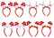 8 pièces -tête de Noël Lumineux Bandeaux Cheveux en Forme de Bonhomme de Neige Cerf LED -tête de Peluche Cheveux Accessoires pour Fête Noël dEnfant