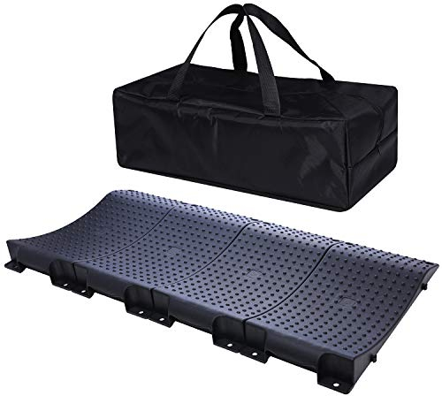 Homeon Wheels Tire Saver Ramps Anti-slip Pads Design| Car Tire Wheel Ramps for Flat Spot and Flat Tire Prevention| Tire Savers for Storage| Carrying Bag| Easy to Store 4 Pack (WH-300) Black