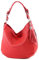 modamoda de T200 Damen Leder Schultertasche Henkeltasche handmade in Italy, Farbe:Rot