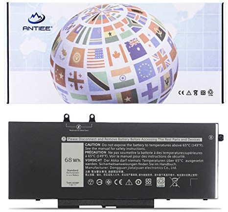 ANTIEE 4GVMP 7.6V 68Wh Laptop Akku Kompatibel mit Dell Latitude 5400 5500 Precision 3540 3550 Inspiron 7590 7591 7791 2-in-1 Series 1V1XF R8D7N RF7WM 9JRYT 09JRYT 0X77XY 0C5GV2