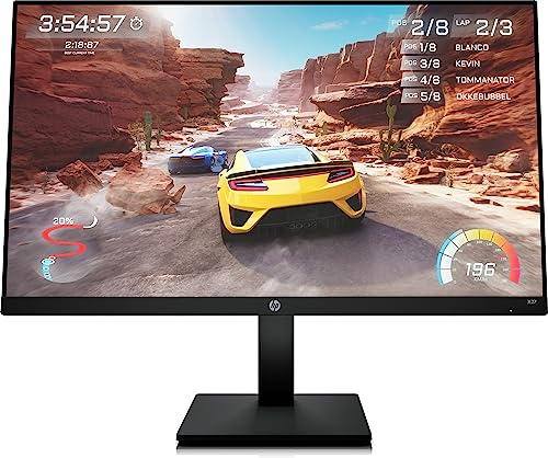 HP X27 Monitor (27 Zoll Gaming Display, Full HD IPS, 165 Hz, AMD FreeSync Premium, HDMI 2.0, Display Port 1.4, Audio-Out, 1 ms Reaktionszeit, HP Low-blue-light) schwarz