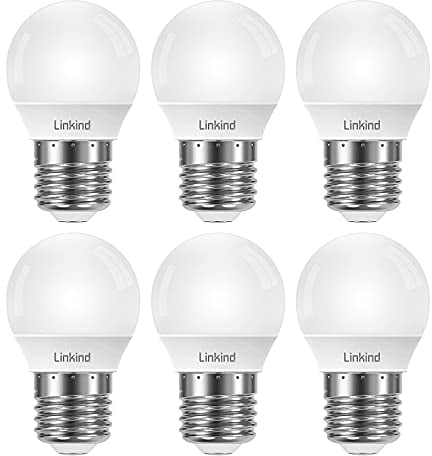 Linkind Ampoule LED E27 Dimmable, 4,2W Équivalent à 40W, Blanc Froid 6500K 470lm, Ampoules Mini Globe G45 avec Culot à Vis Gros, Lampe Intensité Variable 220-240V, Lot de 6