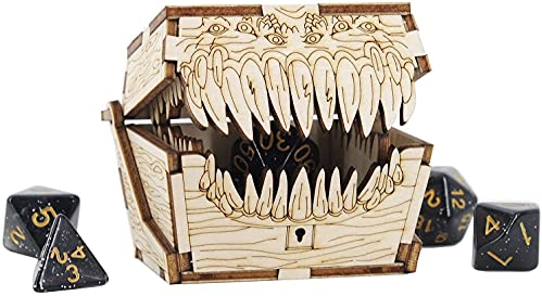 Viipha DND Mimic Chest Dice Jail Prison mit zufälligem Polyedral Würfel-Set (Dice Jail C)