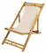 Bambus Relax Liegestuhl Beige Strandstuhl Terrassenliege Gartenstuhl 60x135cm