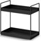 APAFISH 2-Tier Bathroom Countertop Organiser Vanity Tray Cosmetic & Makeup Storage Kitchen Spice Rack Standing Shelf, Black