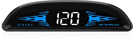 Shkalacar Auto HUD Head up Display, Digitaler GPS-Navigations-Tachometer, GPS-Dual-System-Display mit Geschwindigkeit/Zeit/Richtung/Kilometerstand Fahrzeugübergeschwindigkeitsalarm Ermüdungsfahralarm