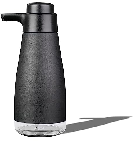 AIKE AK1062 Seifenspender Edelstahl, 470 ml Flüssigseifenspender, Geschirrspülseifenspender für die Küche Schwarz