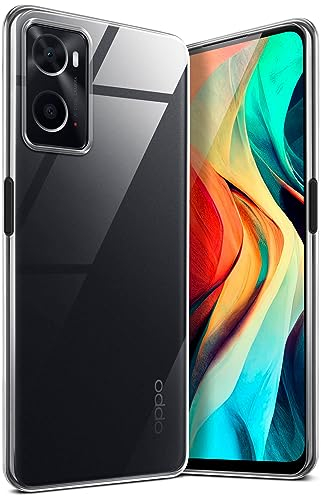 moex Aero Case für Oppo A76 / A96 Hülle Durchsichtig, Silikon Handyhülle Transparent, Clear Case Ultra Slim, Backcover Schutzhülle Dünn, Silikonhülle Minimalistisch, Klar