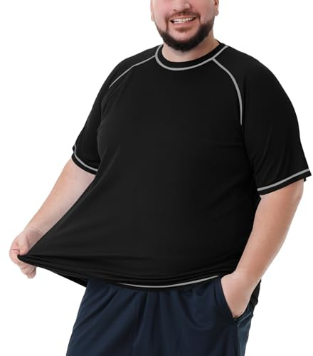 Herren große größen Übergröße Schwimmshirt Rash Guard Männer Schutz Beach T-Shirt Shortsleeve