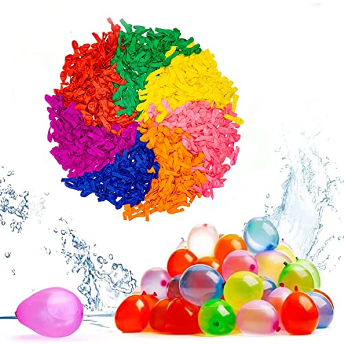 1000 Wasserbomben, Bunt Gemischt Wasser Luftballons, Wasser-Bomben, Bunter Und Nachhaltiger Wasserspass, Für Wasser Spiele