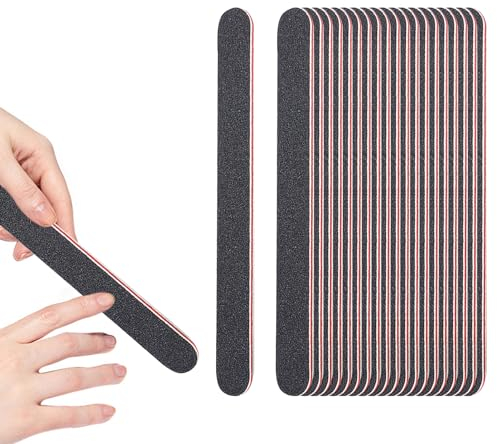 Jaimela Limes à ongles Professionnelle[20 Pièces], Lime à Ongles Double Face 100/180, pour Manucure Cosmétique, Animaux Domestiques, Maison