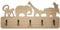 Mevsim Store Kindergarderobe - Handgefertigt - 5 Metallhaken - 40x19 cm - Garderobe mit Tieren - Hängegarderobe - Holz - Wandgarderobe - Mit Halterungen