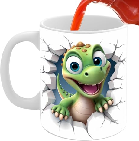 Taza de café, 350 ml, Tazas de Dinosaurio, Tazas de té de Dinosaurio - Lindas Tazas de café de Animales, Amantes de los Dinosaurios, Mujeres, Tazas de café