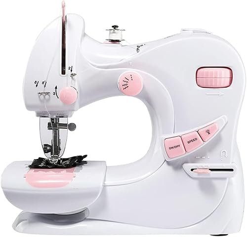 Máquina de coser portátil de mano, costura, costura, ropa inalámbrica, telas, puntada