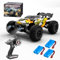 X-Verse 16102PRO Ferngesteuertes Auto mit Bürstenloser Motor, 1:16 4WD RC Auto Geländewagen Offroad, 70KM/H Offroad Drift Auto Spielzeugauto, Geschenk für Erwachsene,3 Batterien(Gelb)