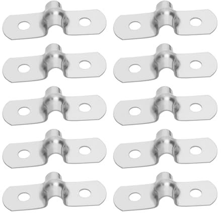 YINETTECH 50 abrazaderas rígidas de acero inoxidable M5 304 en forma de U para manguera de tubería fija