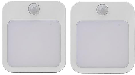 Topyond 2 Stück Bewegungsmelder-Nachtlicht, Mini-warmweißes LED-Nachtlicht Mit Einstellbarer Helligkeit, EU-Stecker, 110–220 V, Einfache Installation
