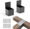 YEOOE Confezione da 2 staffe per pergola, 10 x 10 cm (attuale: 8,9 x 8,9 cm), connettori per ringhiera, kit di montaggio a parete per gazebo in legno, Sunroom e garage
