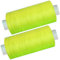 2 Spulen a. 500 m Nähgarn/Syngarn neon - gelb, Garn Nähfaden Polyester für die Nähmaschine, (0,06 € /10 m), 0475-11