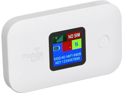 Tonysa Kompaktes 4G WLAN mit SIM Kartensteckplatz, 300 Mbit/s Netzwerk, 10 Benutzer, Integrierter 3000 mAh, für Smartphone und Laptop