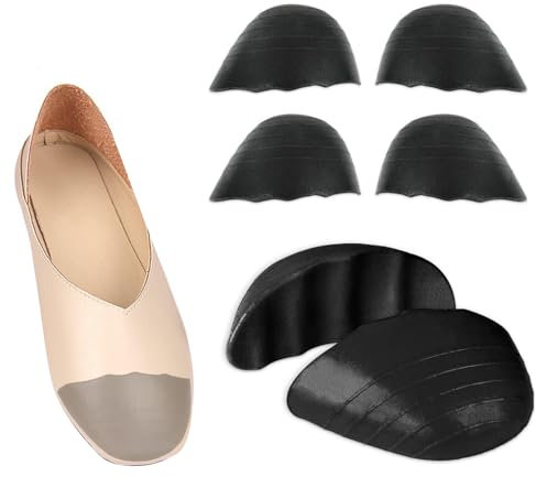 3 Paar Schuhe zu Groß Einlagen,Schuhfüller Einsätze Einlegesohle für zu Große Schuhe,Zehenfüller Insoles for Shoes,Schwarz Zehenfüller Einsätze,Weich Vorfuß Einlagen Schuhe für Damen Herren