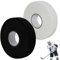 Pizsieat 2 Rollen Hockey Tape 25m x 25mm Eishockey Tape Rutschfestes Eishockey Schläger Tape, Selbstklebendes Schlägertape Hockey Grip Tape für Eishockeyschläger Tennisschläger Badminton Schwarz Weiß