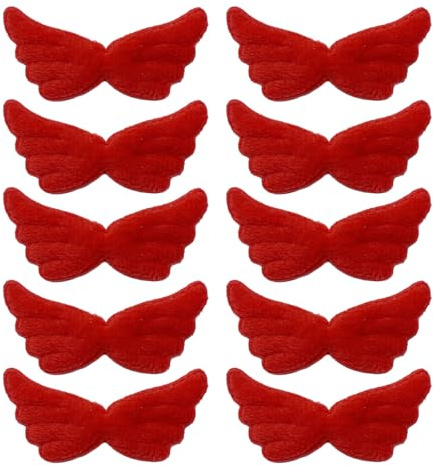 FCNBTTW Plüsch-Engelsflügel zum Basteln, Haarspangen, Basteln, Stirnband, Flügelapplikationen, Nähen, Kopfbedeckung, Flicken, Kleidung, Garme