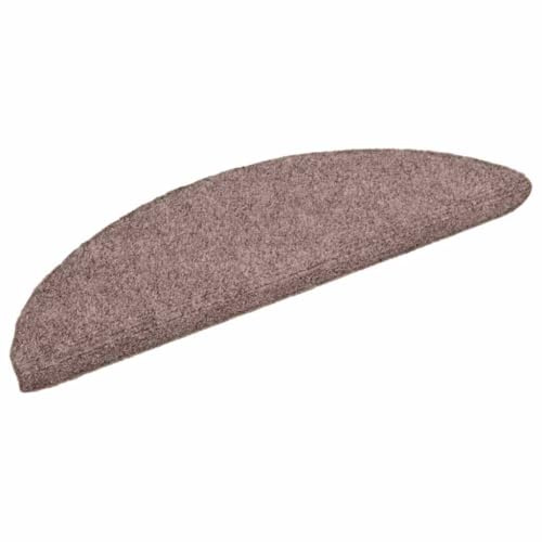 vidaXL Stufenmatten Selbstklebend 30 STK. 56x17x3 cm Hellbraun Halbrund