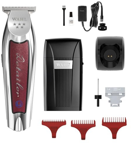 Wahl Set di rasoi e trimmer professionali, senza fili, lama a T larga per linee rette, finitura a dissolvenza ultra ravvicinata, perfetto per l'uso in salone