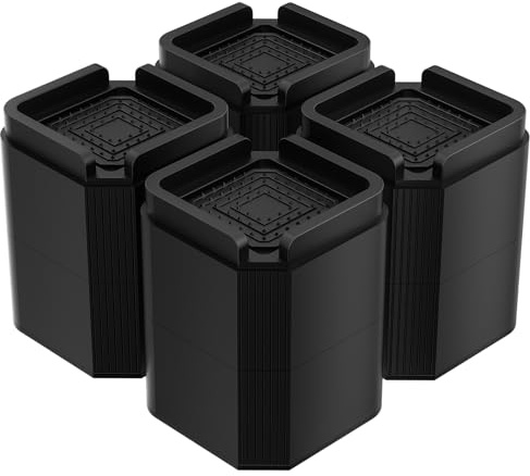 GAGUIUP Möbelerhöhung 5cm, 8 Stück Höhenverstellbar Betterhöhung，Betterhöher Schwerlast Stuhlerhöhungen,Tischerhöher für Bett, Couches, Tische, Sofa, Schreibtische Heavy Duty Unterstützung bis907kg