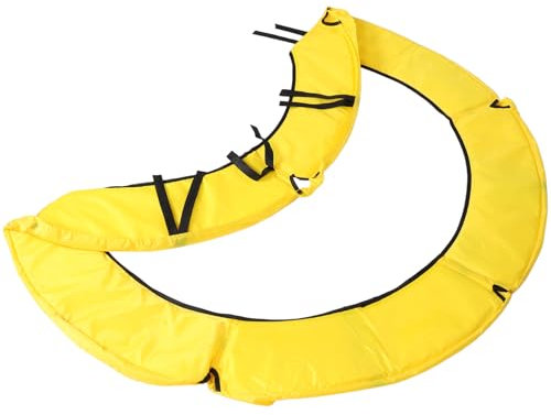 Milisten Robuste Trampolin Randabdeckung Aus Reißfestem Passend Für Kindertrampoline Stoßdämpfender Schutzrand Mit Weichem Installieren Wetterbeständig Gelb ø