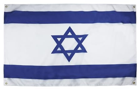 AZ FLAG Bandera Israel 150x90 cm con 4 ojales, bandera israelí para balcón o pared
