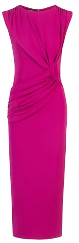 APART Midi Jerseykleid mit Drapierung und Raffdetail, lila, 36