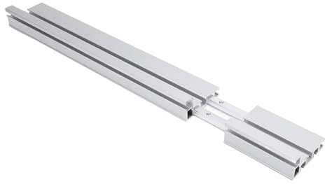 Hamwesh Gehrungsanschlaganschlag, Einstellbare Länge 19,69 Bis 33,86 Zoll, Aluminiumlegierung, für Tischkreissägen, Bandsägen und Tischkreissägen, mit Teleskopdesign, für Holzbearbeitungsprojekte