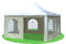 Stabilezelte Gartenpavillon 4x4m mit Seitenteilen Arabica Pagodenzelt PVC Weiss BEIGE
