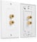 Cable Matters 2-Pack White Single Gang Speaker Wall Plate with Banana Plug and Screw Type Binding Post for 1 Speaker
