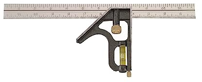 Johnson Level & Tool 400EM-S Heavy Duty Professional Zoll/metrisches Metall-Kombinationswinkel, 30,5 cm, silberfarben, 1 Quadrat