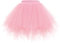 bridesmay Damen Tüll Rock Petticoat Unterrock Kurz Ballett Tutu 50er Rockabilly Tütü Mini Rock Karneval Kostüm Crinoline Rosa Light Coral XL