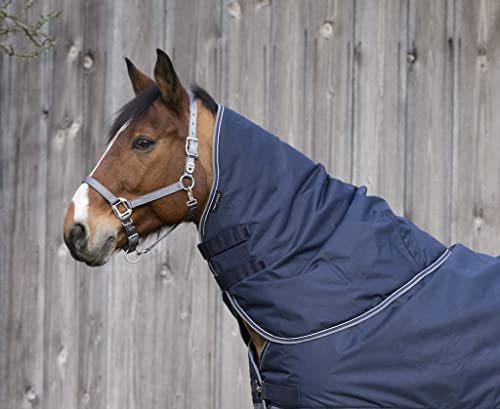 Equi-Theme/Equit'M Unisex's 400990003 Tyrex 600 D Neck Cover, Navy/Grey/White Contrasts, One Size, 400990003