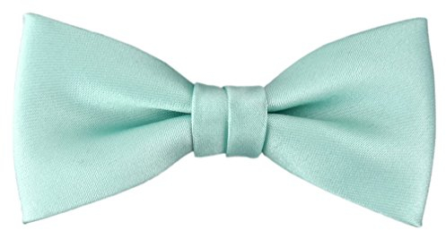 TigerTie Kleinkinder Baby Fliege in mint grün Uni - Gr. 29 bis 50 cm Halsumfang verstellbar + Aufbewahrungsbox