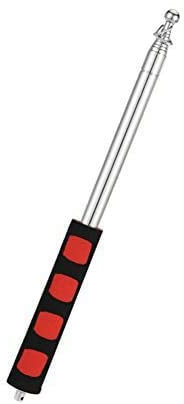 akoak tragbar Faltbare Pole 200,7 cm Edelstahl Teleskop Fahnenstange Banner Tour Guide Lehrer Flagge Schild mit rutschfesten Schwamm, Griff (schwarz + rot)